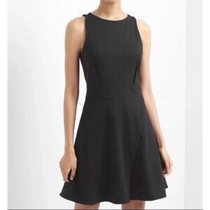 Gap Women’s Size 14 Black Fit & Flare Wrap Dress NWT Style 211396 Pockets!